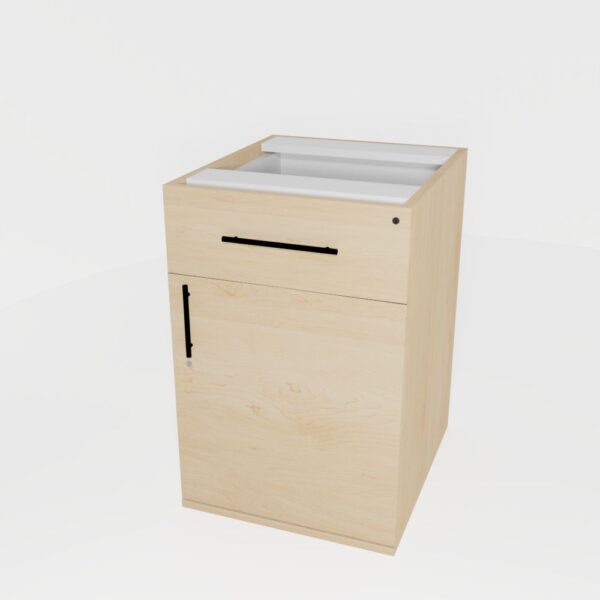 Desk High Pedestal 1 Drawer, 1 Door