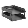 Fluted Steel Letter Tray 2 Tier