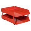 Fluted Steel Letter Tray 2 Tier - Image 5