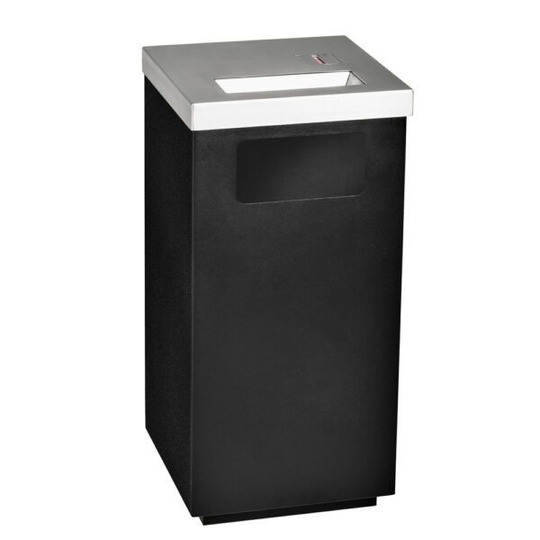 Steel Square Line Ashtray Bin Body Only - Black